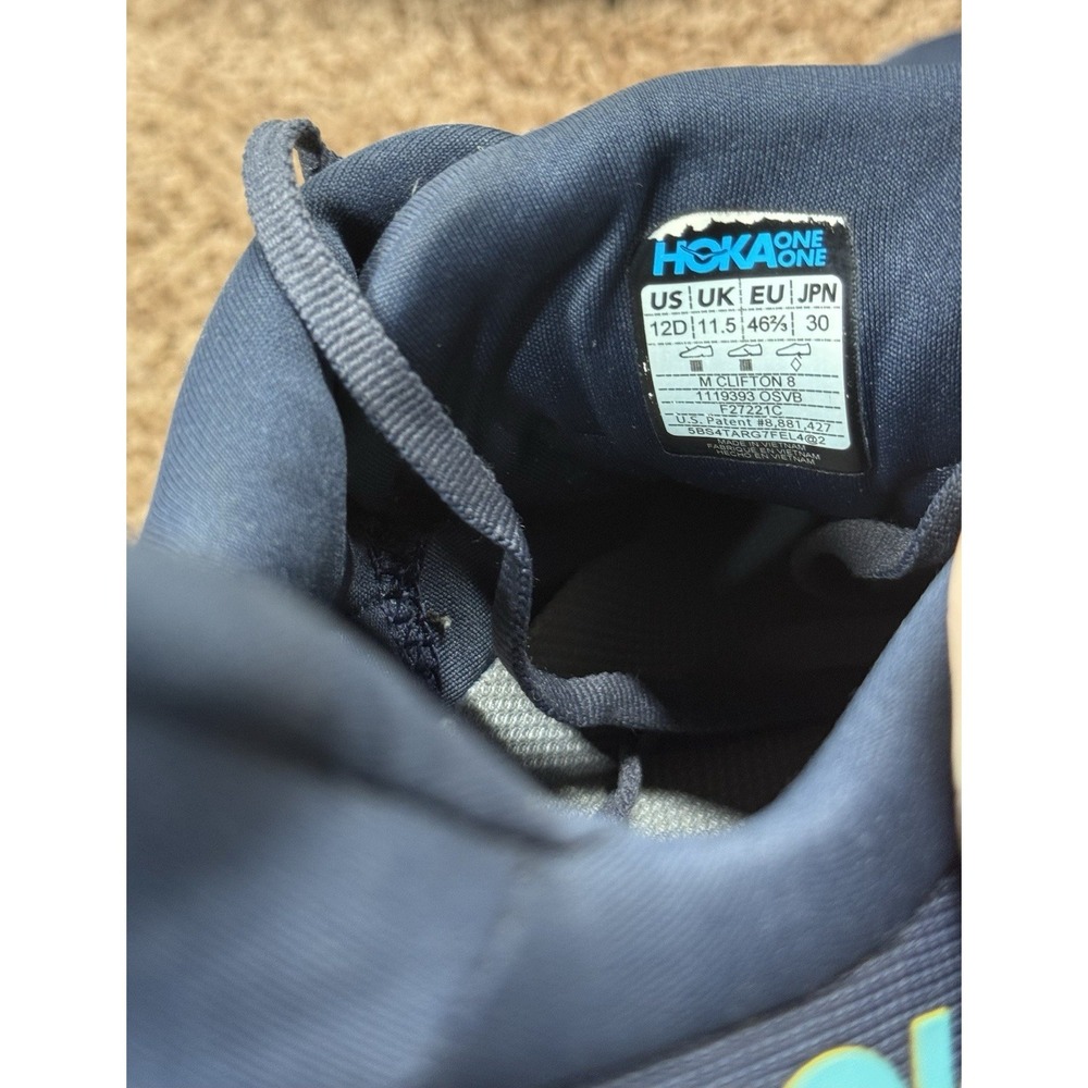 Hoka One One Navy Blue Teal Men's Athletic Shoes - Picture 13 of 13